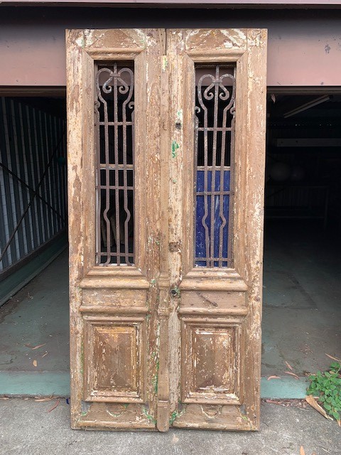 Egyptian French doors with iron work