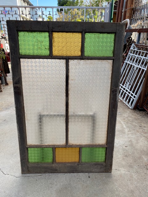 Green and Gold Glass windows